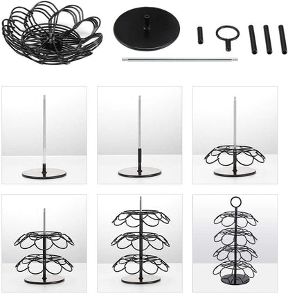 Coffee Pod Carousel Holder,Compatible with K-Cups Organizer Compatible with 36 Cup Pods,Spins 360-Degrees