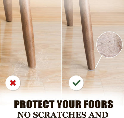 Felt Furniture Pads for Hardwood Floors -261 Pcs Premium Floor Protectors for Furniture, Felt Pads for Chair Legs, Beige