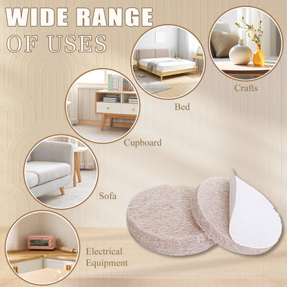 Felt Furniture Pads for Hardwood Floors -261 Pcs Premium Floor Protectors for Furniture, Felt Pads for Chair Legs, Beige